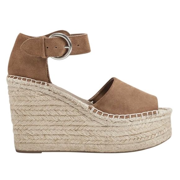 Marc Fisher Alida Espadrille Platform Wedge Natural  Brown Sandal Size 11 - Picture 2 of 16